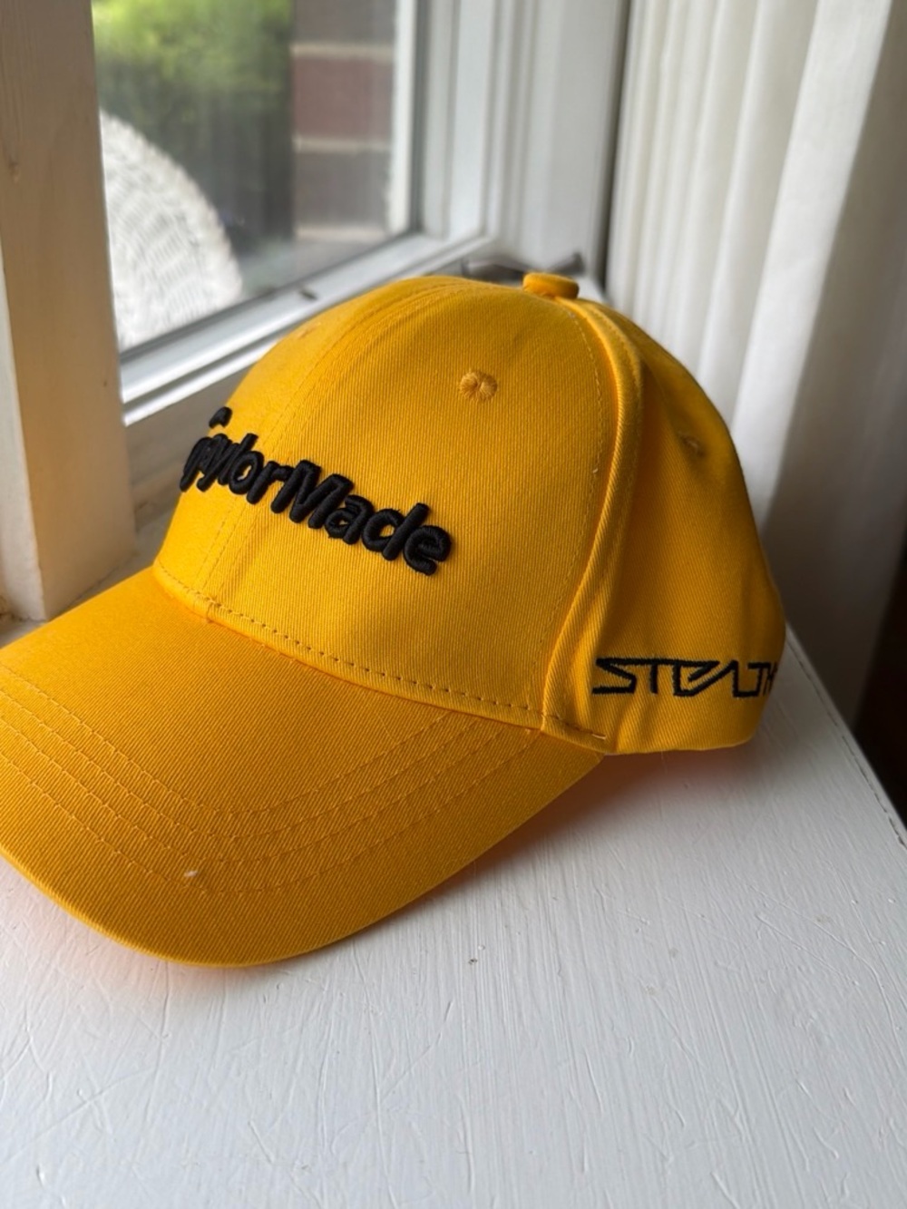 TaylorMade Kids Yellow Baseball Cap with Black Embroidered Logo